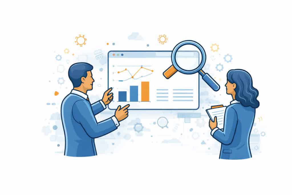 Analyse von Marketingdaten auf einem Dashboard zur Entwicklung einer B2B Marketingstrategie