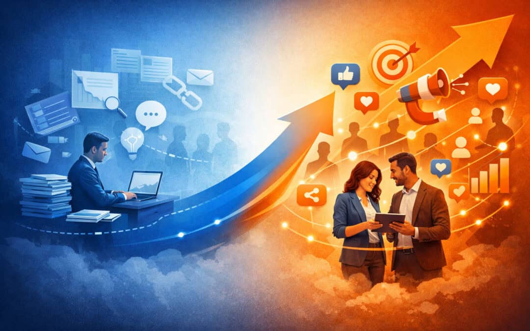 Visualisierung von Contagious im B2B mit Fokus auf Teilbarkeit, Reichweite und Integration in Marketing und Vertrieb