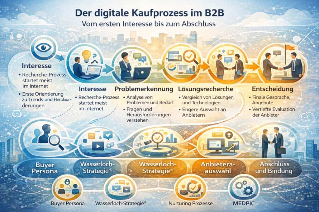 Der digitale Kaufprozess im B2B – von der ersten Informationssuche bis zur Kaufentscheidung