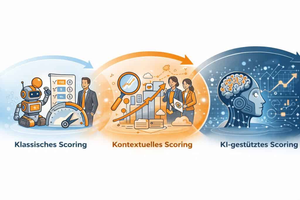 Lead Scoring im B2B von klassischem Scoring über kontextuelles Scoring bis zu KI-gestütztem Scoring