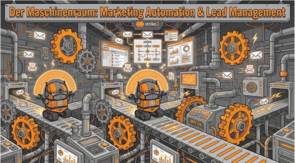 Marketing Automation und Lead Management im B2B als automatisiertes System mit CRM, Datenanalyse und Lead Nurturing Prozessen